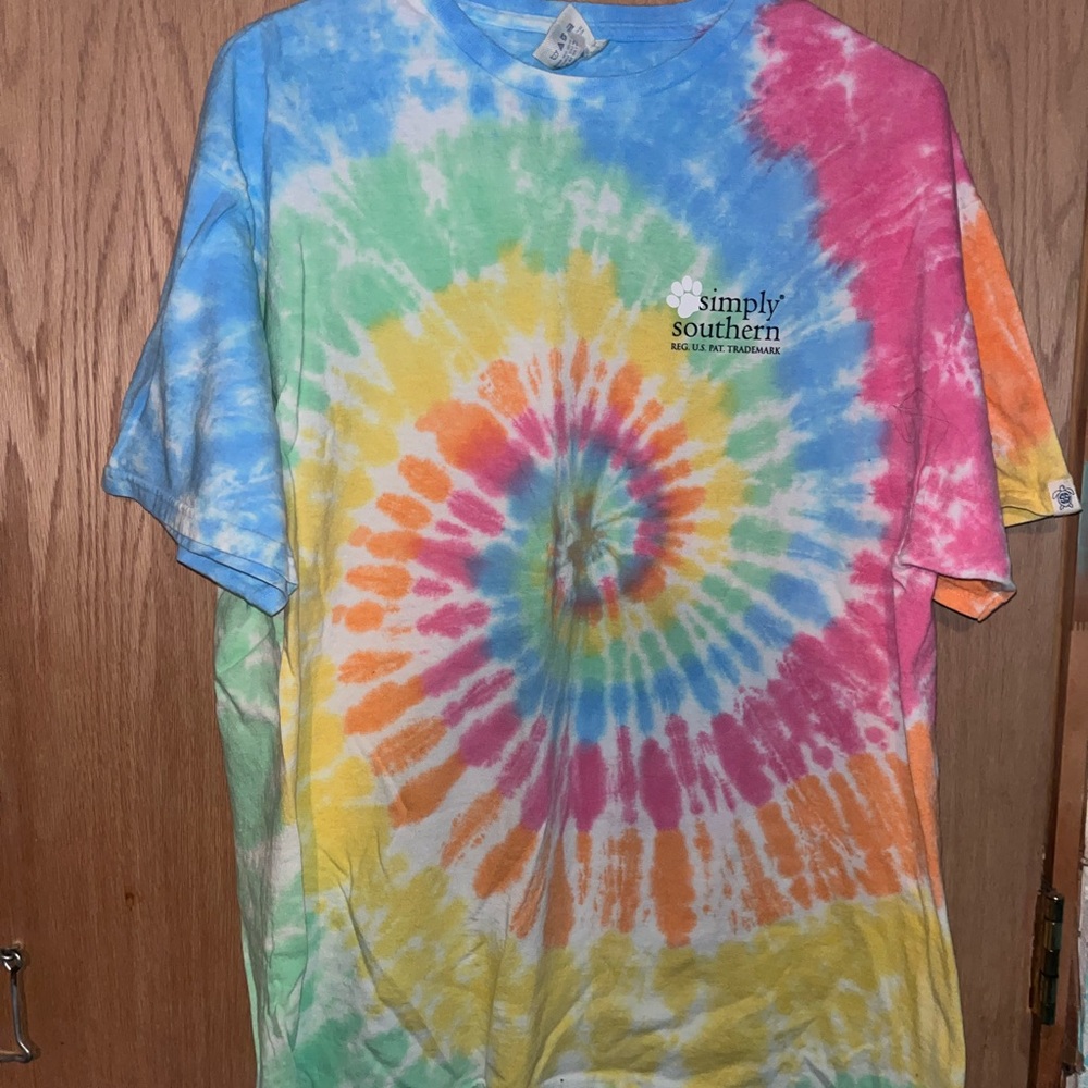 Short Sleeve Simply Southern Tshirt Tie dye